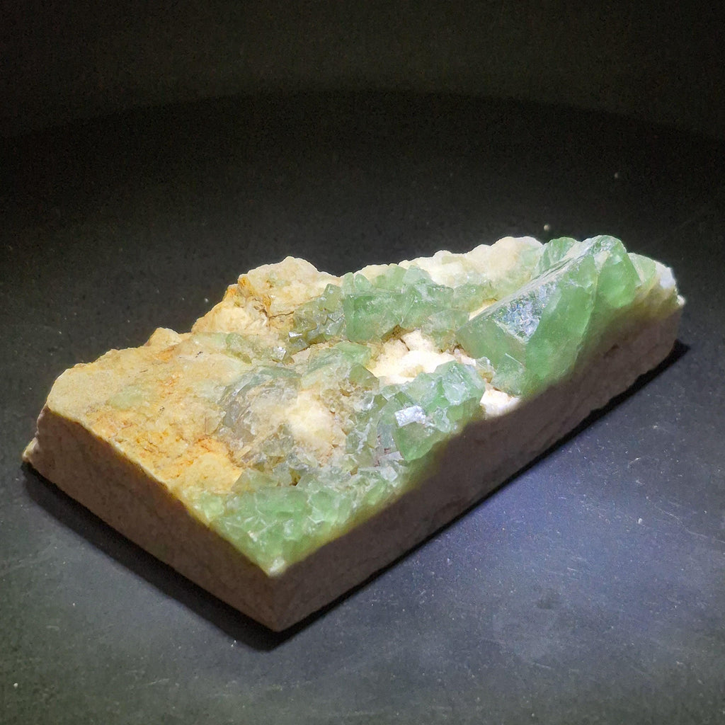Green Fluorite Slice - Natural Fluorite Crystal Specimen -  Raw Mineral Stone