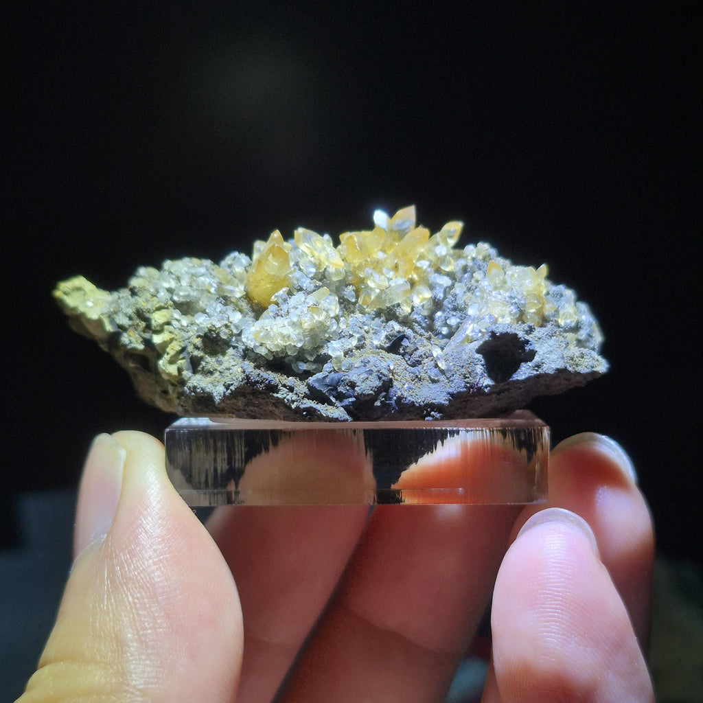 Natural Yellow Calcite Cluster Specimen