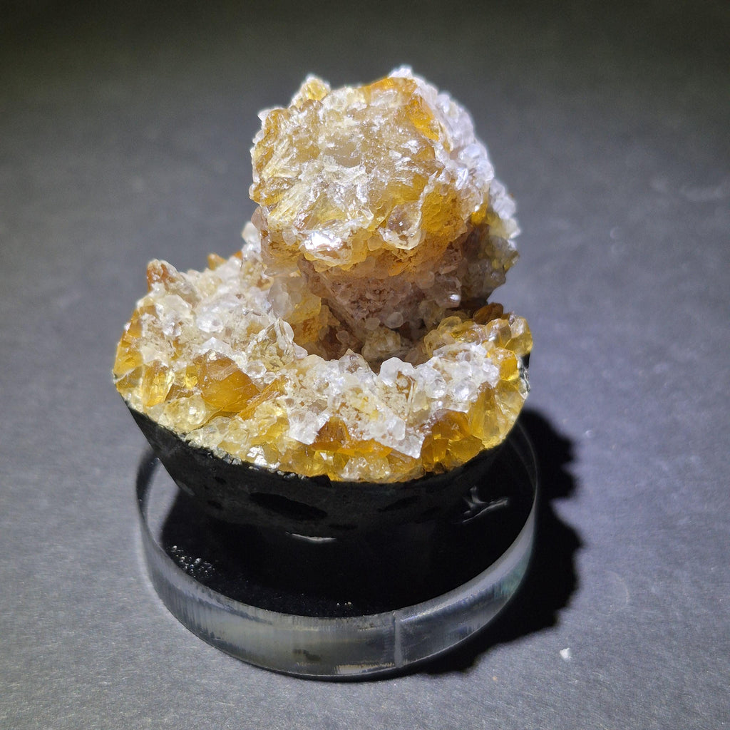 Golden Calcite Crystal Cluster – Natural Mineral Specimen for Collectors and Display