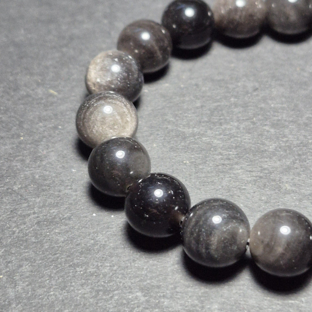 Black Marble Stone Bracelet – Natural Gemstone Beaded Bracelet