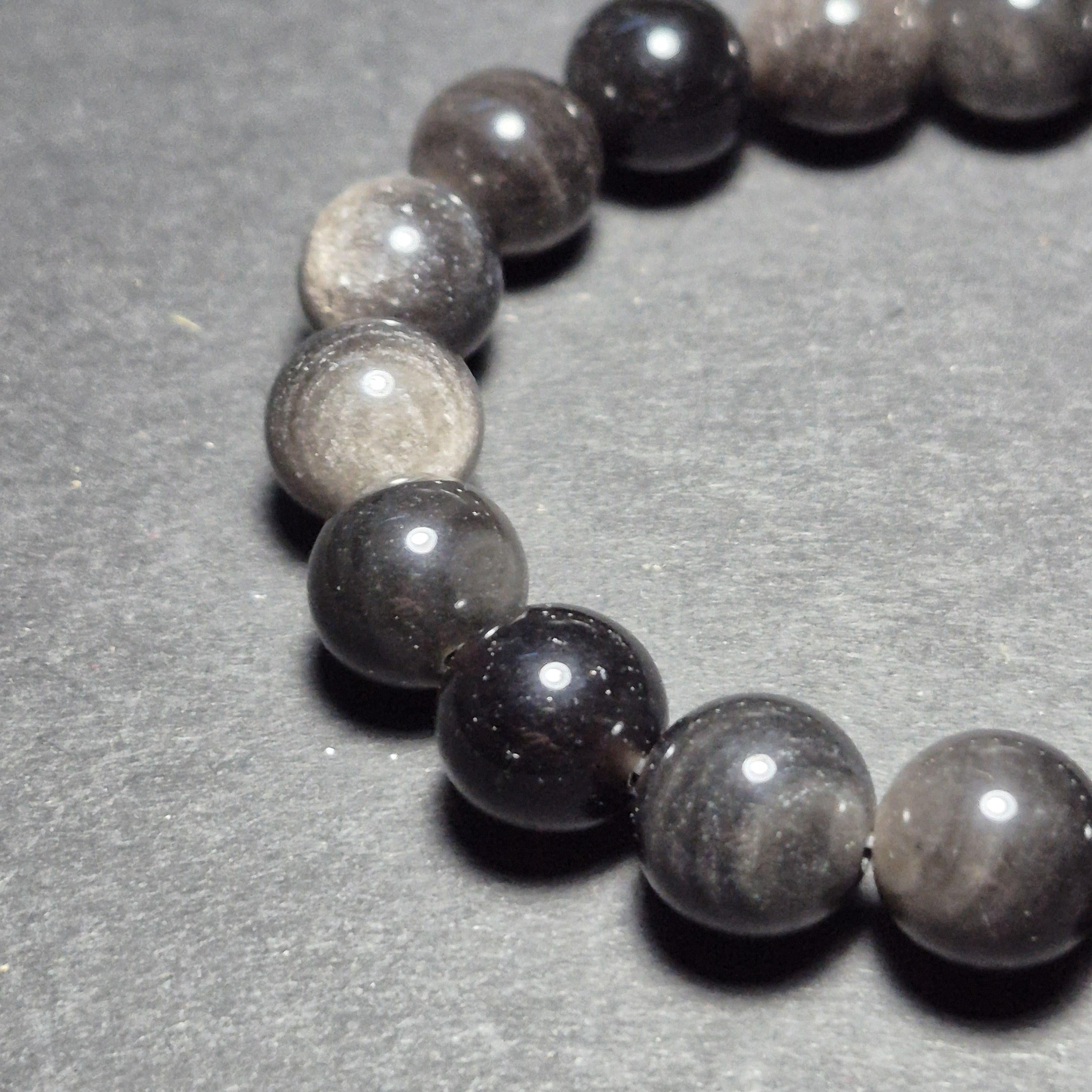 Black Marble Stone Bracelet – Natural Gemstone Beaded Bracelet