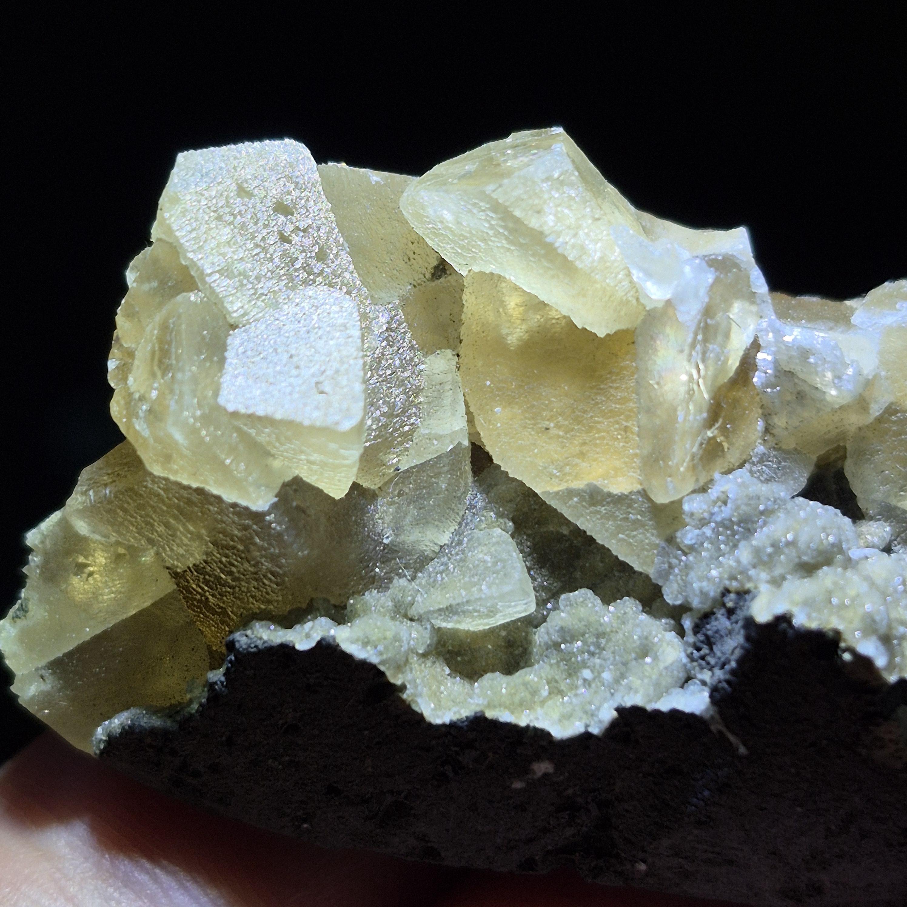 Golden Calcite Crystal on Matrix – Natural Mineral Specimen