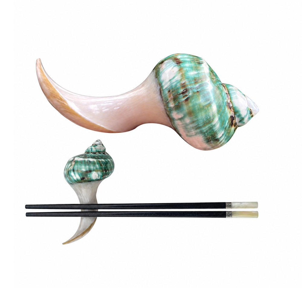 Natural Seashell Chopstick Rest, Coastal Dining Accessory, Beach Wedding Table Setting