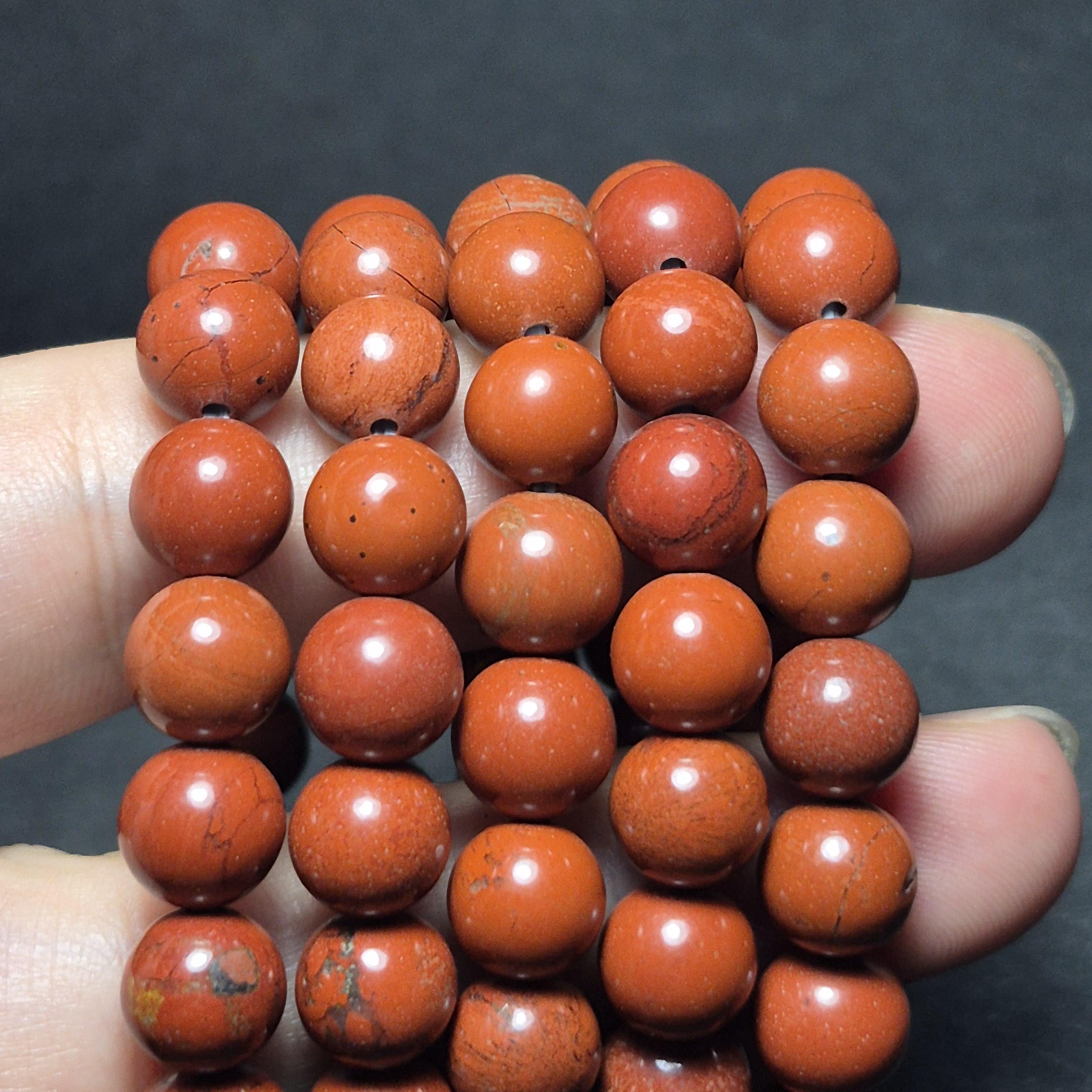 Red Marble Bracelet - Natural Energy Bracelet