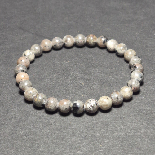 Fluorescent Stone Bracelet – Natural UV Reactive Gemstone Beads – Handmade Stretch Bracelet