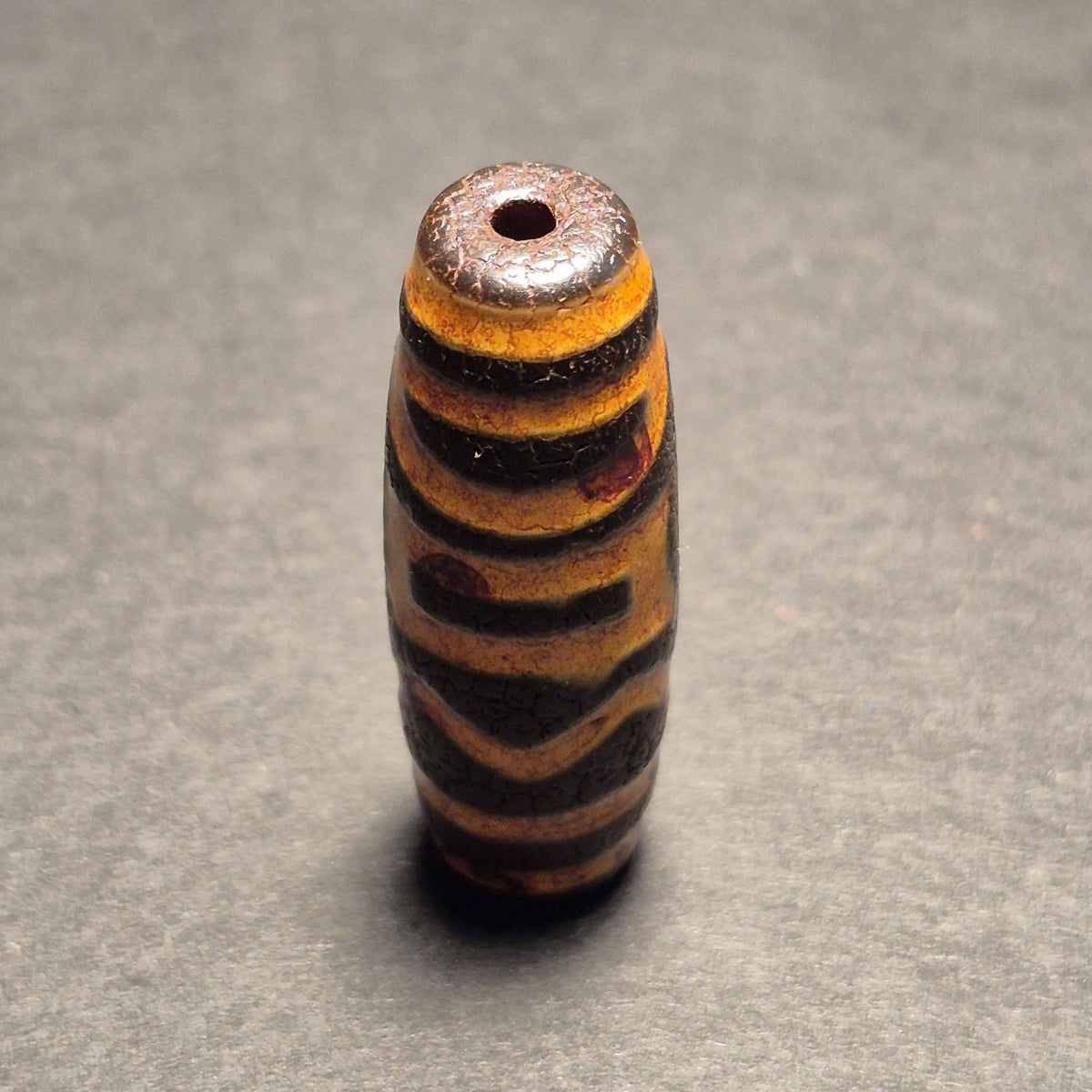 Tibet 1 Eye Dzi Bead, Weathered One Eye Dzi, Wisdom Protection Amulet