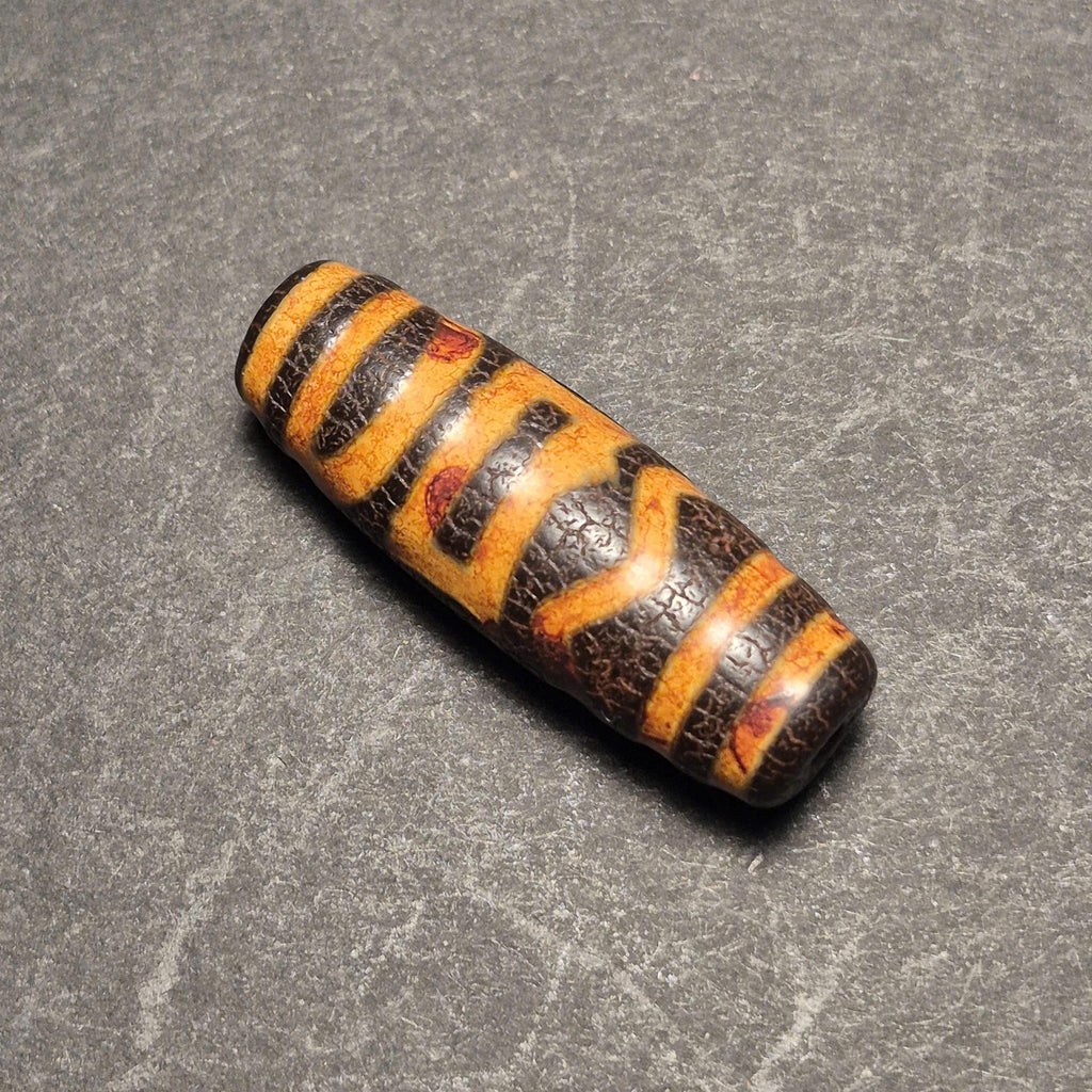 Tibet 1 Eye Dzi Bead, Weathered One Eye Dzi, Wisdom Protection Amulet