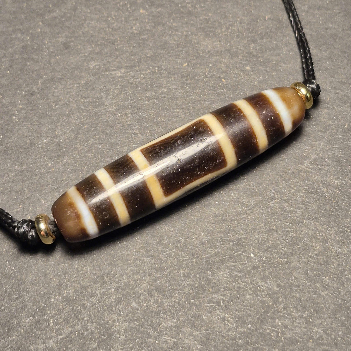 Heaven Earth Tibetan Dzi Bead, Tibet Dzi Talisman, Balance Harmony Protection Amulet