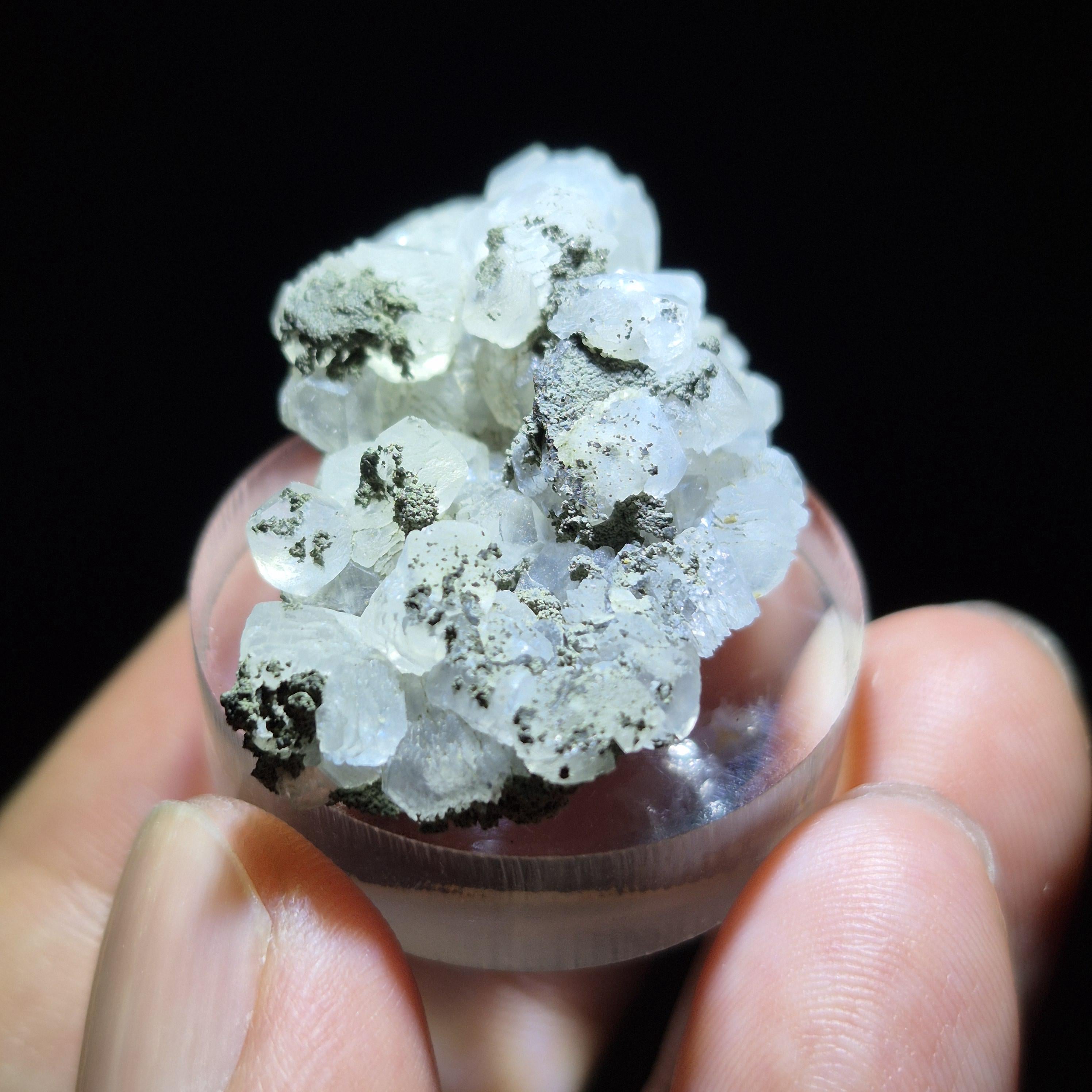 Natural White Calcite Crystal Cluster – Raw Mineral Specimen