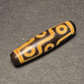 Ancient 9 Eyes Tibetan Dzi Bead, Deeply Weathered and Highly Collectible
