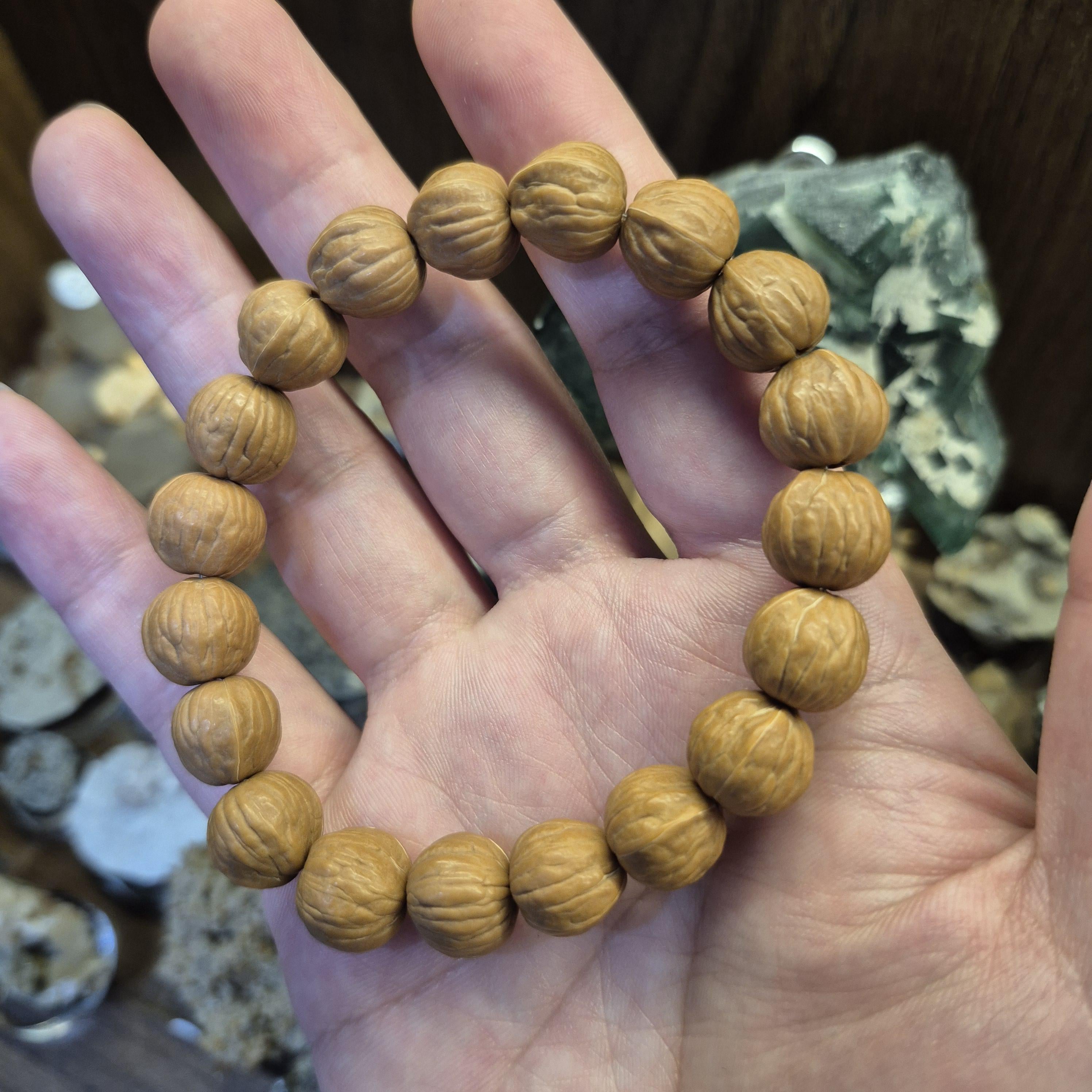 Natural Wenwan Walnut Bead 12mm Bracelet