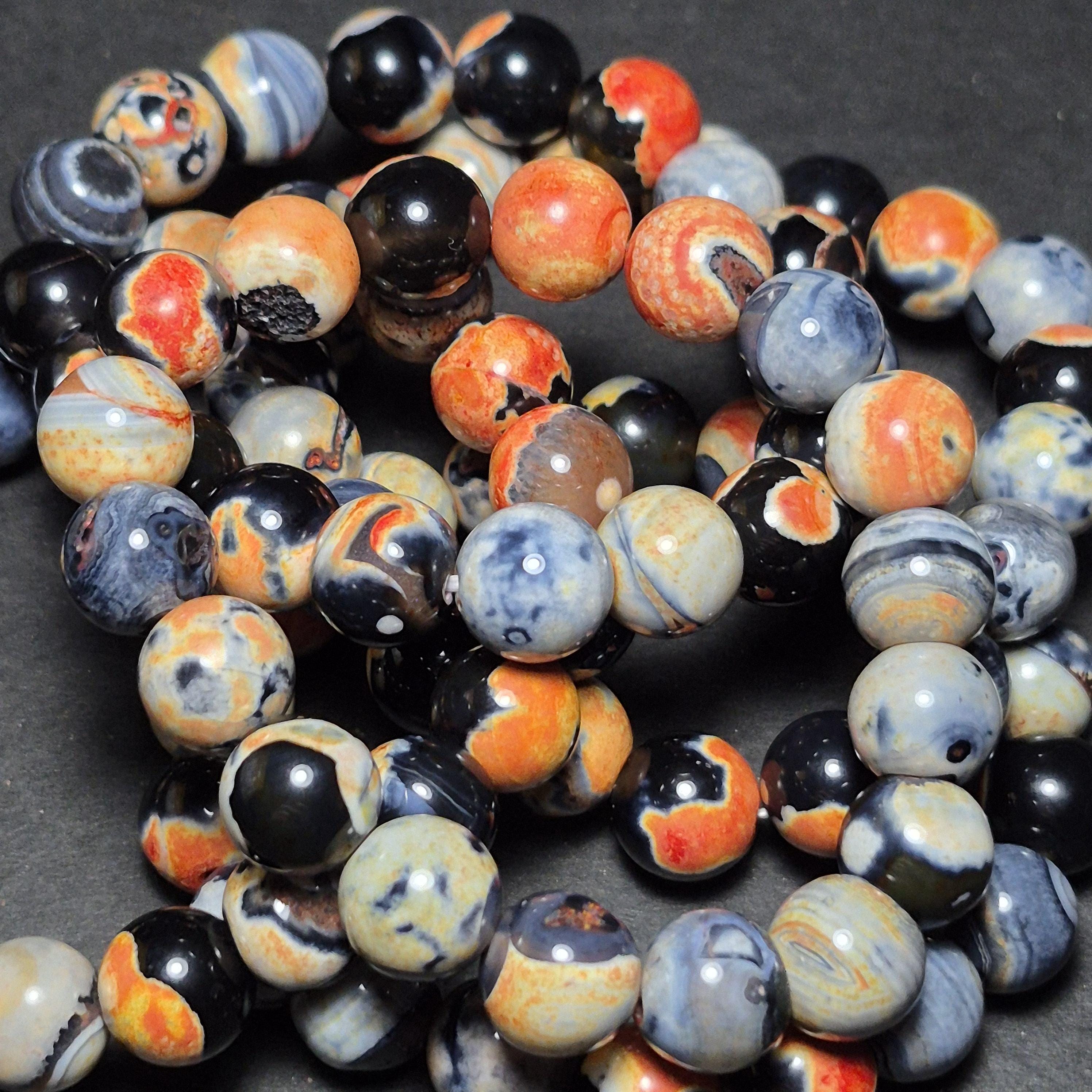 Multicolor Agate Bracelet  - Natural Agate Beads  - Boho Beaded Bracelet