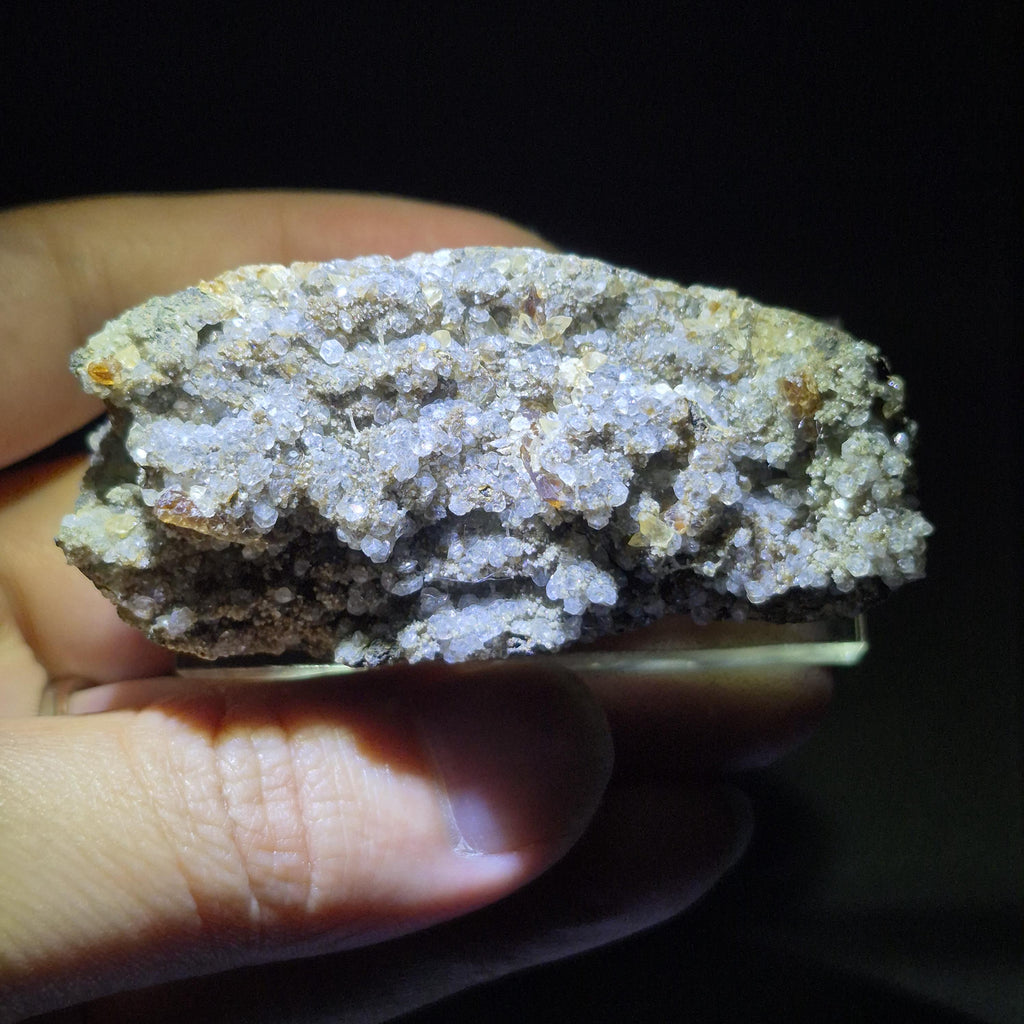 White Calcite Druzy on Matrix - Feng Shui Energy Stone - Sparkling Druzy Specimen