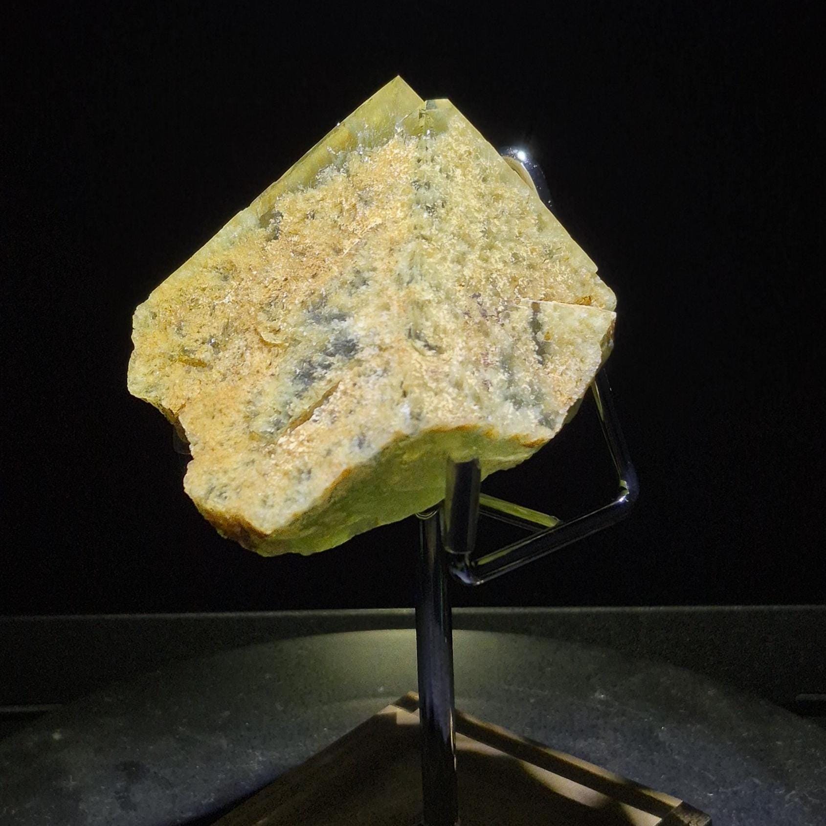 Green Fluorite Crystal Pyramid, Transparent Fluorite Point, Energy Crystal Gift