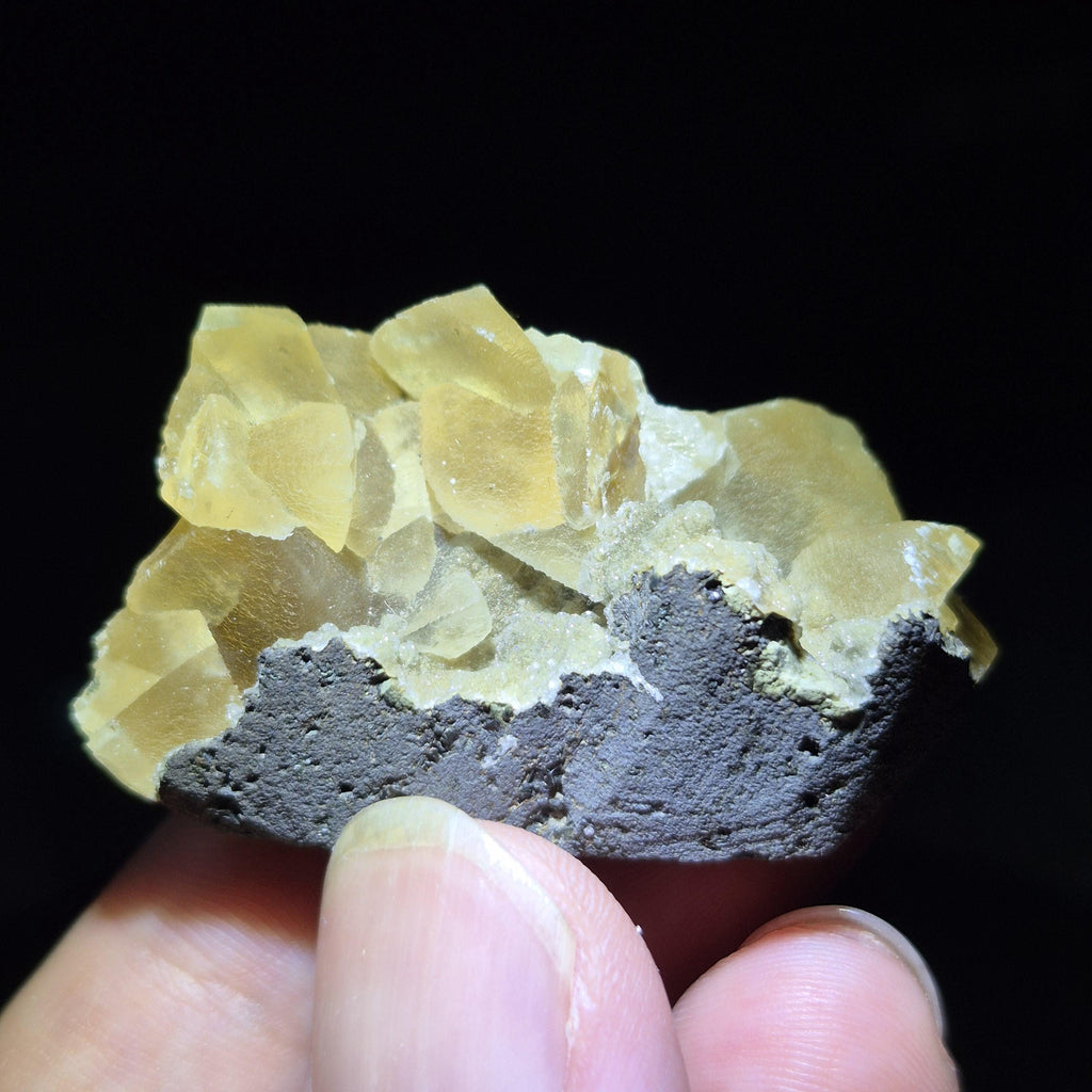 Golden Calcite Crystal on Matrix – Natural Mineral Specimen