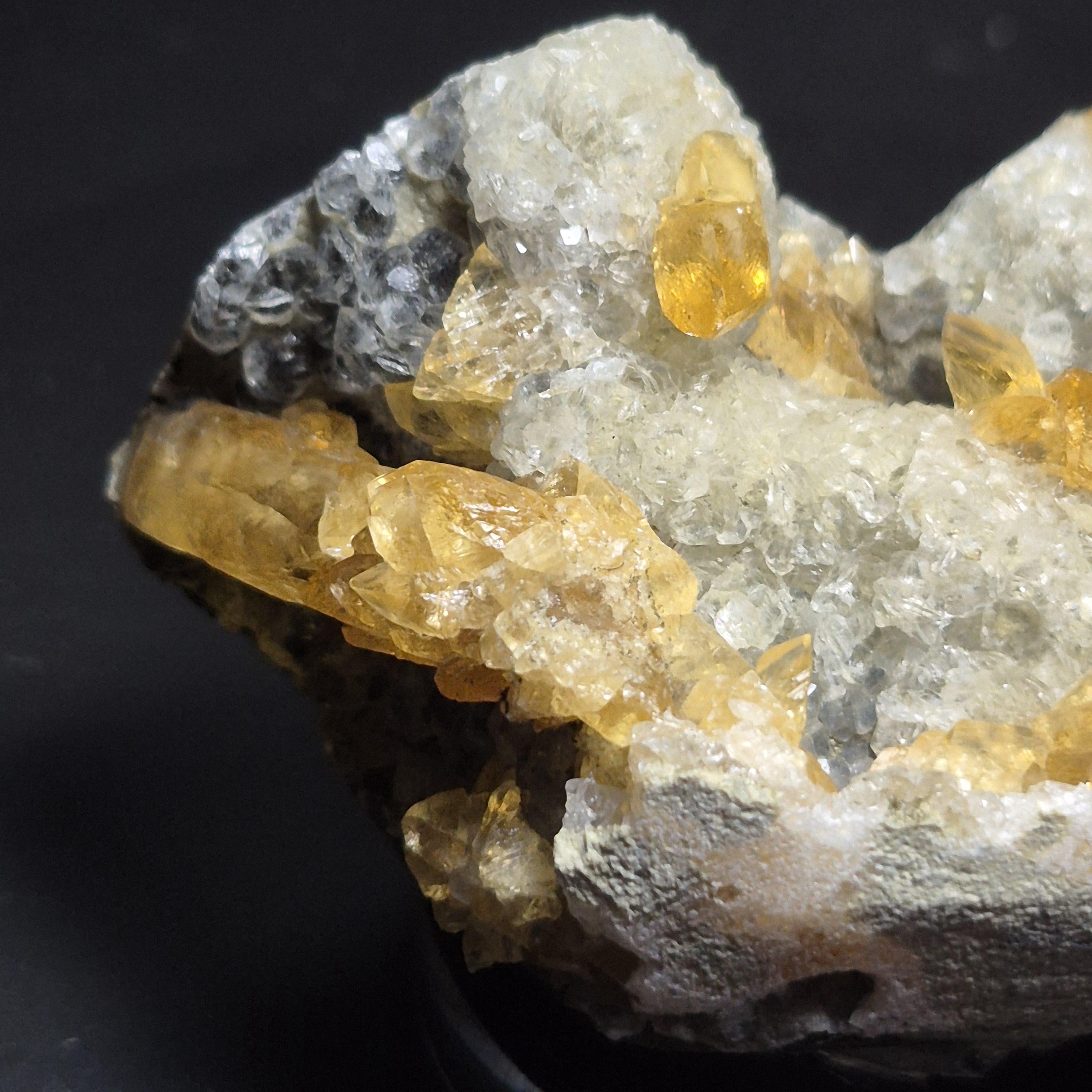 Yellow Honey Calcite Crystal Formation, Natural Gemstone Decor