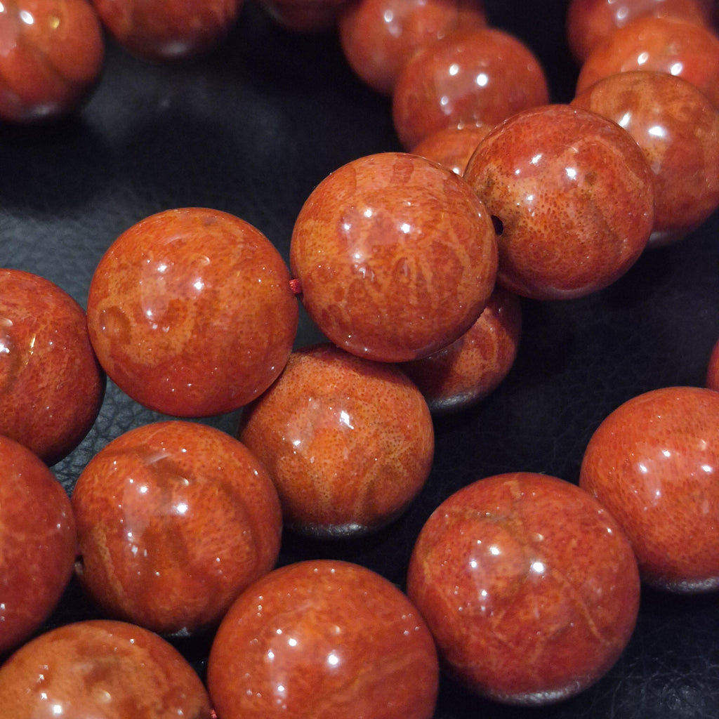 Extra Large Red Coral Mala 108 Beads 20mm, Natural Coral Prayer Necklace