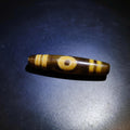 Antique Tibetan Nobleman Dzi Bead, Old Agate Dzi with Heavy Weathering 57x13mm