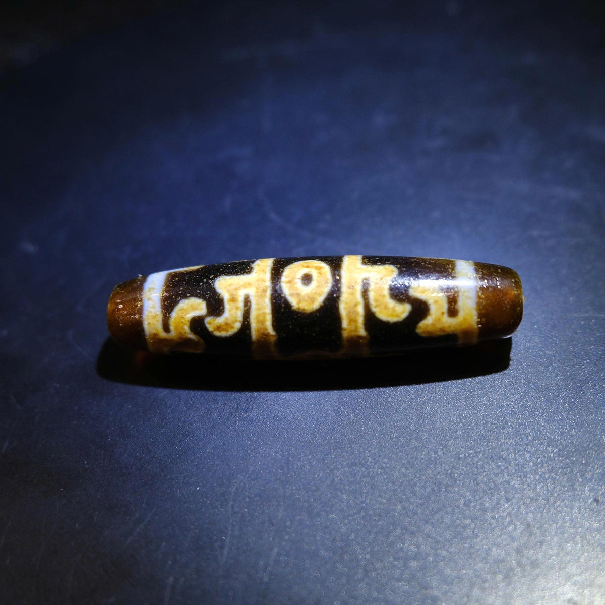 Antique Tibetan Dragon Claw Dzi Bead, Old Weathered Agate Bead 57x13mm