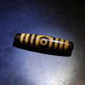 Antique Tibetan 3 Eye Dzi Bead, Old Weathered Agate Spiritual Bead 57x13mm