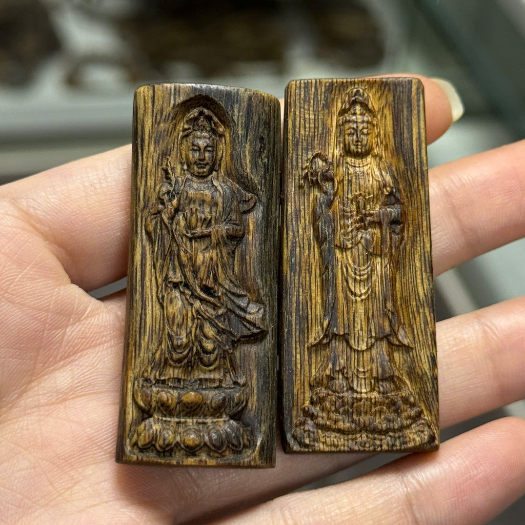High Quality Kyara Agarwood Guanyin Bodhisattva Pendant, Display Or Make Necklace
