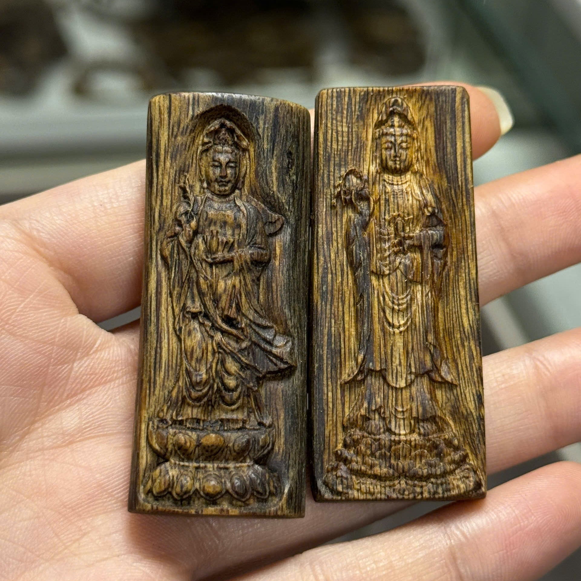 High Quality Kyara Agarwood Guanyin Bodhisattva Pendant, Display Or Make Necklace